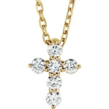 Picture of 14K Gold 1/4 CTW Diamond Cross Pendant