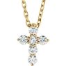 Picture of 14K Gold 1/4 CTW Diamond Cross Pendant