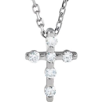 Picture of 14K Gold 1/10 CTW Diamond Cross Pendant