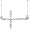 Picture of 14K Gold 1/3 CTW Diamond Sideways Cross Necklace