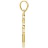 Picture of 14K Gold Ornate Leaf Cross Pendant