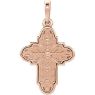 Picture of 14K Gold Ornate Leaf Cross Pendant