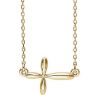 Picture of 14K Gold  Sideways Cross Necklace