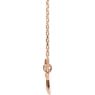 Picture of 14K Gold  Sideways Cross Necklace