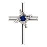 Picture of 14K Gold  Blue Sapphire Cross Pendant