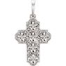 Picture of 14K Gold Ornate Floral-Inspired Cross Pendant