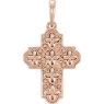 Picture of 14K Gold Ornate Floral-Inspired Cross Pendant