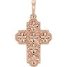 Picture of 14K Gold Ornate Floral-Inspired Cross Pendant