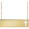 Picture of 14K Gold Engravable Cross 16-18" Necklace