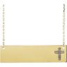 Picture of 14K Gold Engravable .03 CTW Diamond Cross 16-18" Necklace