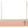 Picture of 14K Gold Engravable .03 CTW Diamond Cross 16-18" Necklace