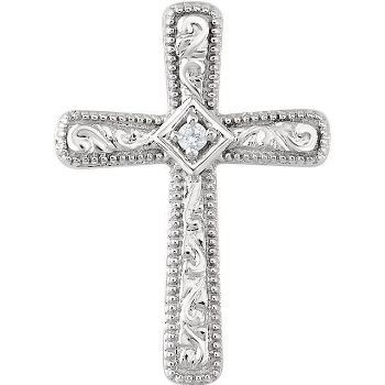 Picture of 14K Gold .01 CTW Diamond Cross Pendant