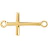 Picture of 14K Gold Off-Center Sideways Cross 16" Necklace