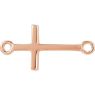 Picture of 14K Gold Off-Center Sideways Cross 16" Necklace