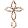 Picture of 14K Gold Beaded Cross Pendant