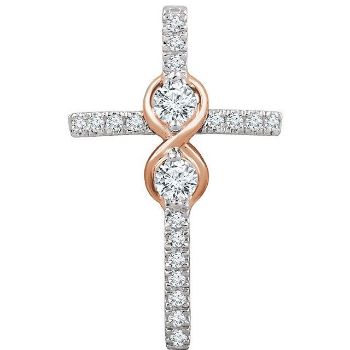 Picture of 14K Gold 1/2 CTW Diamond Cross Pendant