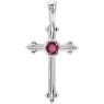 Picture of 14K Gold Ruby Cross Pendant