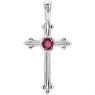Picture of 14K Gold Ruby Cross Pendant