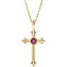 Picture of 14K Gold Ruby Cross Pendant