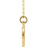 Picture of 14K Gold Pierced Cross Disc 16-18" Necklace