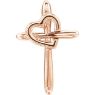 Picture of 14K Gold Cross with Heart Pendant