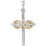 Picture of 14K Gold .06 CTW Diamond Infinity-Inspired Cross Pendant