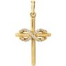 Picture of 14K Gold .06 CTW Diamond Infinity-Inspired Cross Pendant
