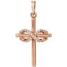 Picture of 14K Gold .06 CTW Diamond Infinity-Inspired Cross Pendant