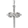 Picture of 14K Gold .06 CTW Diamond Infinity-Inspired Cross Pendant