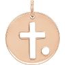 Picture of 14K Gold Pierced Cross Disc Pendant Mounting