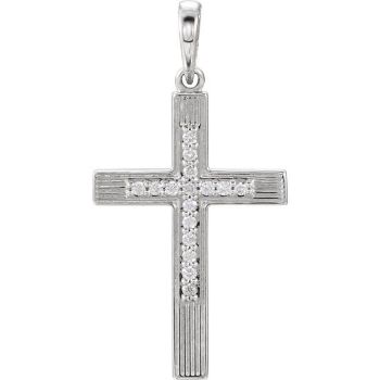 Picture of 14K Gold .08 CTW Diamond Cross Pendant