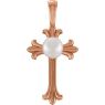 Picture of 14K Gold Freshwater Cultured Pearl Cross Pendant