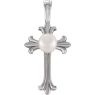 Picture of 14K Gold Freshwater Cultured Pearl Cross Pendant