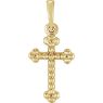 Picture of 14K Gold Beaded Cross Pendant