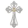 Picture of 14K White & Yellow 1/6 CTW Diamond Cross Pendant