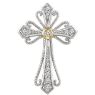 Picture of 14K White & Yellow 1/6 CTW Diamond Cross Pendant