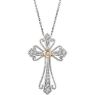 Picture of 14K White & Yellow 1/6 CTW Diamond Cross Pendant