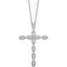 Picture of 14K White 1/10 Diamond Cross Pendant