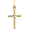 Picture of 14K Gold Freshwater Cultured Pearl Cross Pendant