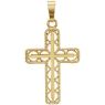 Picture of 14K Gold 28x14.7mm Milgrain Cross Pendant