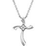 Picture of Sterling Silver .03 CTW Diamond Cross 18" Necklace