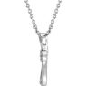 Picture of Sterling Silver 1/10 CTW Diamond Cross 18" Necklace