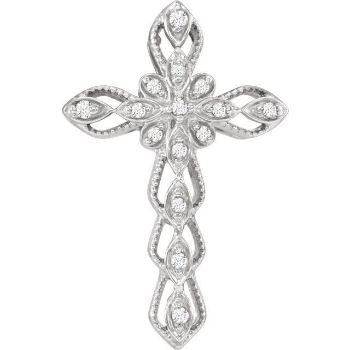 Picture of 14K Gold .07 CTW Diamond Cross Pendant