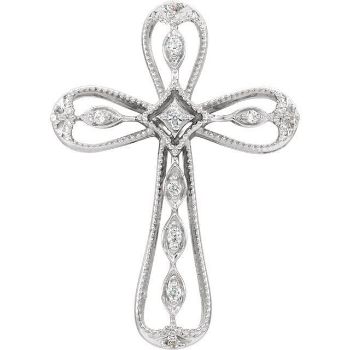 Picture of 14K Gold .05 CTW Diamond Cross Pendant