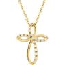 Picture of 14K Gold 1/10 CTW Diamond Cross 18" Necklace