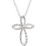 Picture of 14K Gold 1/10 CTW Diamond Cross 18" Necklace