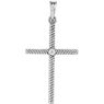 Picture of 14K Gold .03 CTW Diamond 31.95x16.3mm Rope Design Cross Pendant