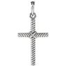 Picture of 14K Gold 17.5x11.3mm Rope Cross Pendant