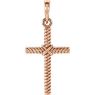 Picture of 14K Gold 17.5x11.3mm Rope Cross Pendant