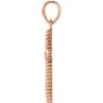Picture of 14K Gold 17.5x11.3mm Rope Cross Pendant